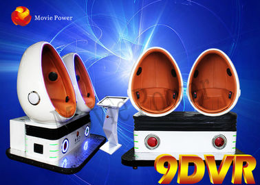 L'équipement drôle de parc d'attractions de jeux 2 sièges de réalité virtuelle de simulateur du siège 9D VR doubles egg le cinéma