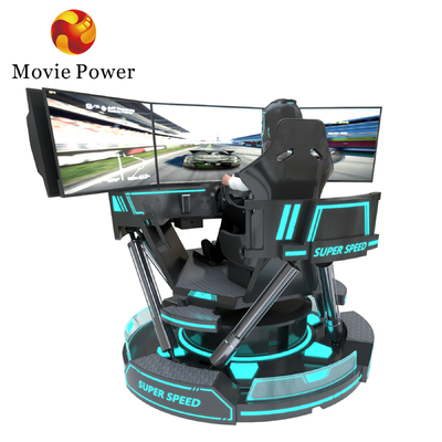 Plate-forme hydraulique de mouvement de la machine 6dof de jeu de simulateur de courses d'automobiles 4d conduisant le simulateur