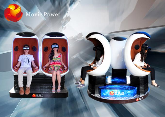 Le jeu enthousiaste 1 pose les sièges attrayants d'oeufs de mouvement de simulateur de cinéma de la réalité virtuelle 9d 1