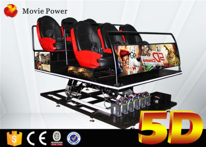 Cinéma 5d hydraulique avec l'équipement de film de système de cinéma de Seat 5d de mouvement de la plate-forme 4d de mouvement 0