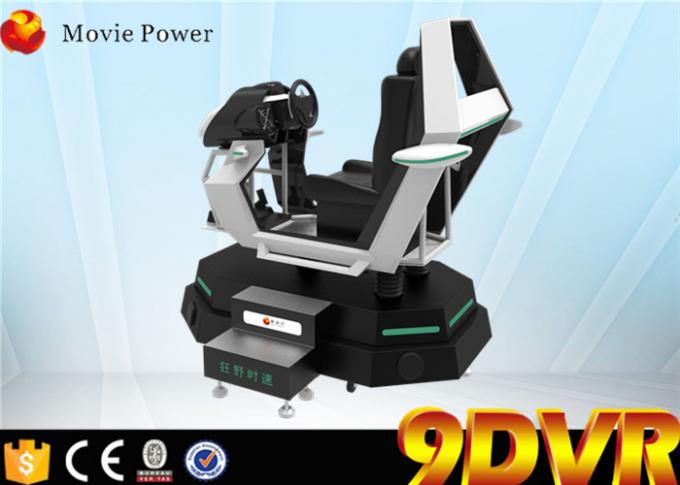 1 simulateur de cinéma du jeu 9d de voiture de course d'arcade de simulateur de la réalité virtuelle 9d de cabine 0