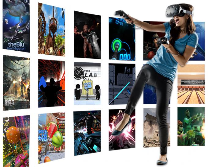 Plate-forme commerciale du cinéma VR HTC de 9D VR avec 80 jeux interactifs 0