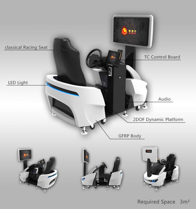 Mouvement de voiture de simulateur des jeux 9D VR des voitures de course des enfants emballant la machine de simulateur 0
