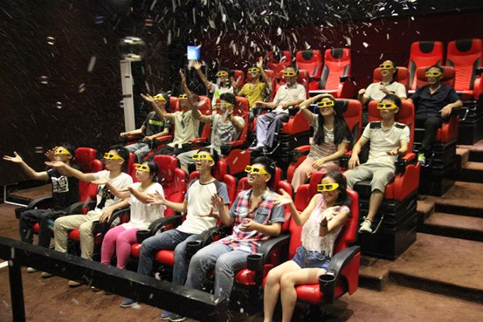 Noir/blanc/salle de cinéma rouge de Seat 4D, équipement de réalité virtuelle pour le parc d'attractions 5