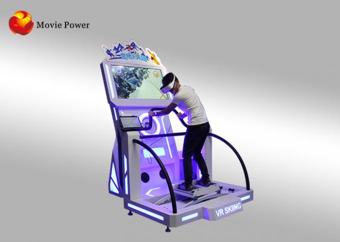 Simulateur d'intérieur de réalité virtuelle d'équipement de jeu, machine de jeu de simulateur de ski de VR 0