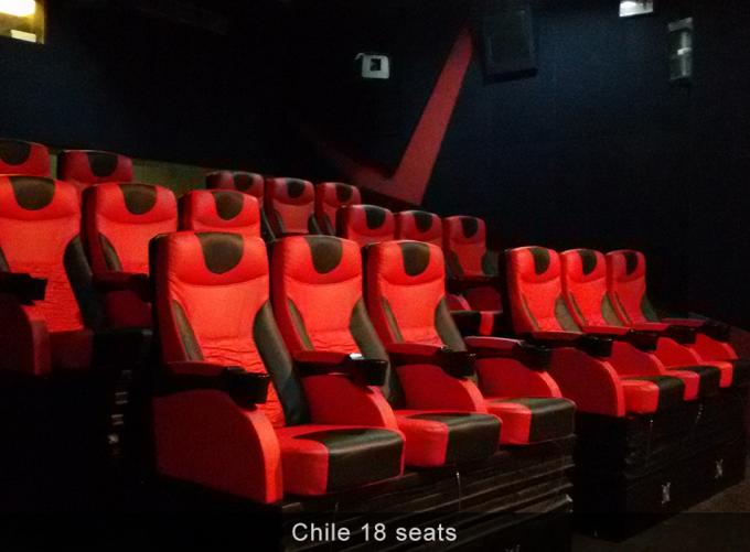 Noir/blanc/salle de cinéma rouge de Seat 4D, équipement de réalité virtuelle pour le parc d'attractions 0