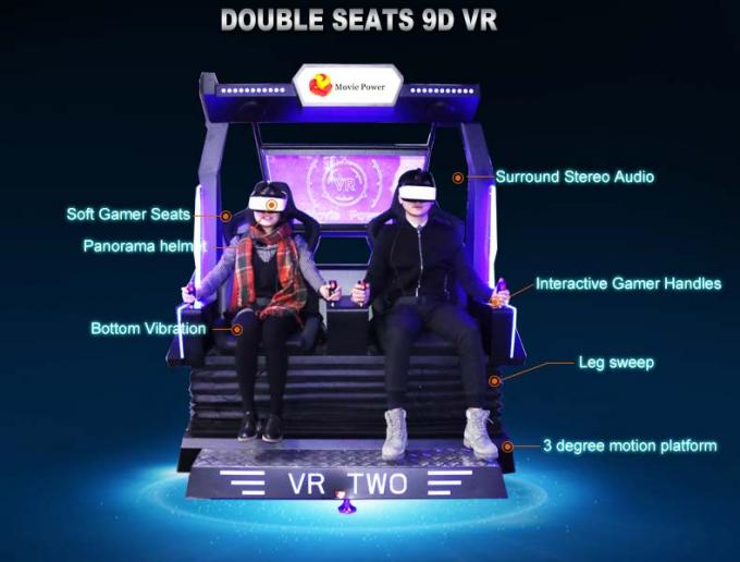 Chaise interactive dynamique des oeufs 9d VR avec la plate-forme tournante de 360 ° 0