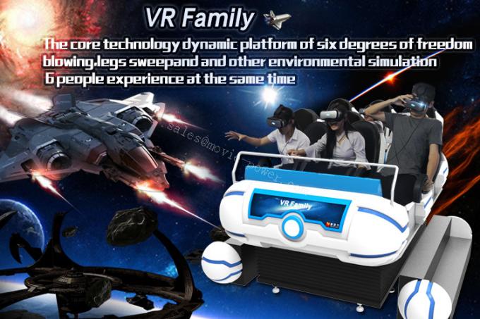 6 monte 9D la famille du cinéma VR comprenant la vibration de jeux/le champ/vent de tir de jambe 0