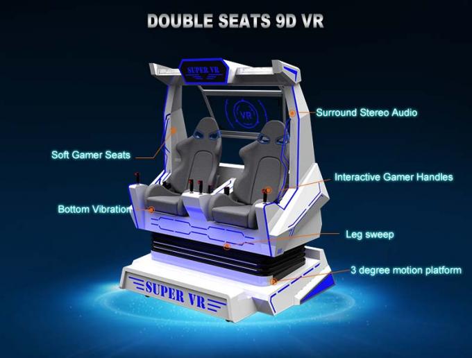 2 simulateur de cinéma des oeufs 9D des sièges VR avec le casque du système électrique/DPVR E3 0