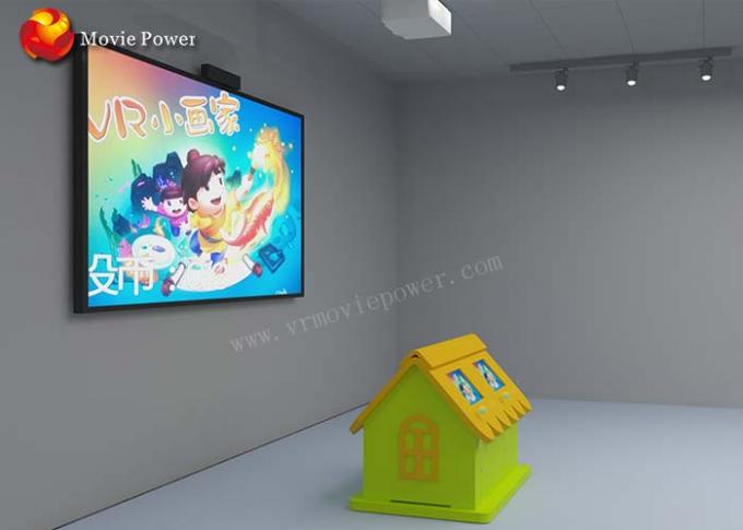 Enfants interactifs d'intérieur de projection de parc d'attractions de VR peignant la machine de jeu 1,5 kilowatts 1