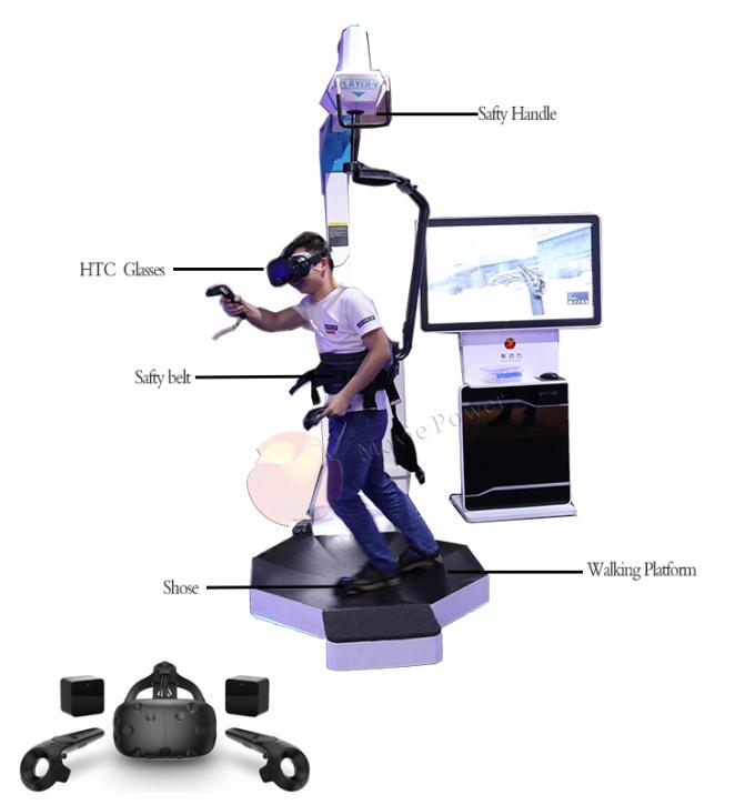 GV tenant des jeux de simulateur de tir de mouvement de tapis roulant de réalité virtuelle de 9D VR 0