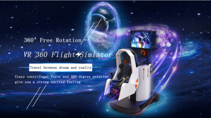 Matériaux de fibre de verre de chaise de simulateur de mouvement de Flight Simulator des montagnes russes 360/9d Vr 0