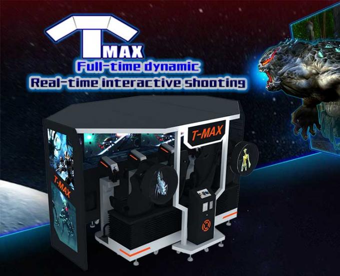 couleur visuelle de noir de machine de jeu de simulateur de tir de laser d'arme à feu d'arcade de 5D Tmax 0