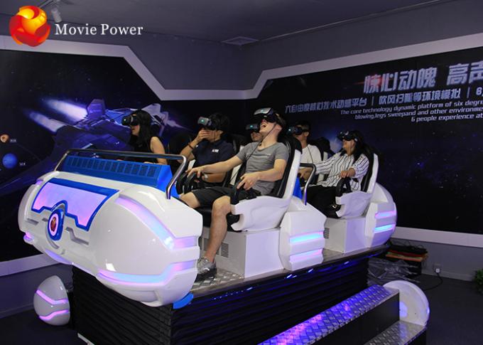 La plate-forme électrique 6 pose le cinéma du simulateur de réalité virtuelle d'arcade/9D VR 0