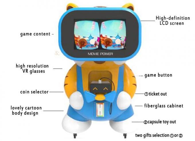 Cinéma de l'amusement 9D VR d'enfants/simulateur de réalité virtuelle à jetons 0
