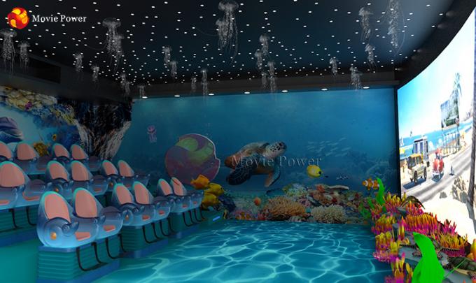 Salle de cinéma du thème 4D d'océan de simulateur 0