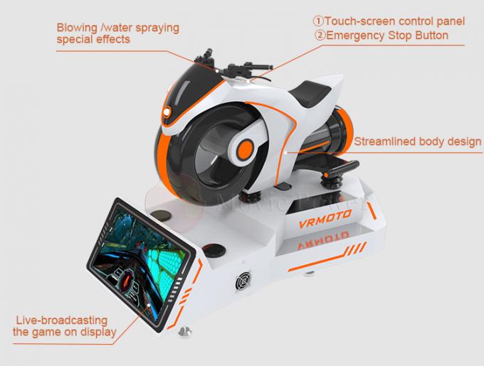 Voiture VR de moto des produits 9d de parc d'attractions emballant la machine de jeux de simulateur 1