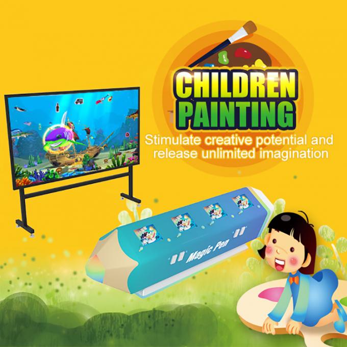 Le puzzle 3d a heurté le mur les jeux qu'interactifs de projecteur inventent la peinture colorée éducative de paiement 0