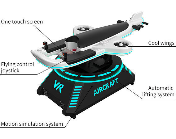 Machine à jetons de jeu de vol de simulateur du centre de divertissement VR 2
