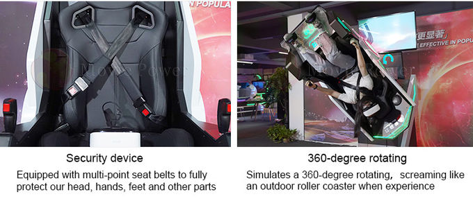 Chaise du simulateur VR de rotation de VR 360 avec la chaise excitante de rotation de réalité virtuelle de 50 jeux 1