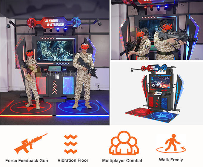 Plate-forme électrique debout interactive de simulateur de réalité virtuelle de 2 joueurs 1