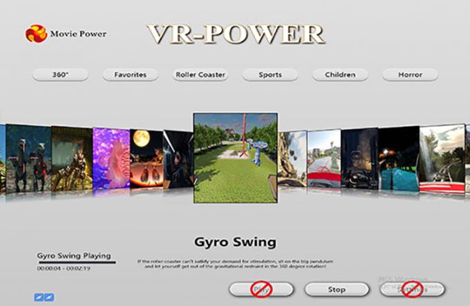 Réalité virtuelle Arcade Game Machine de montagnes russes de personne du simulateur 4 de cinéma de la puissance 9D VR de film 1