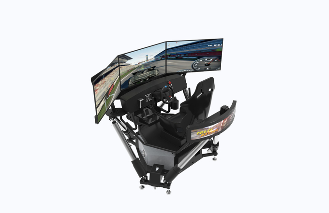 Simulateur de la fibre de verre 9D, VR dynamique emballant le simulateur de conduite d'écran de la machine 6 DOF 3 de jeu de simulateur 0
