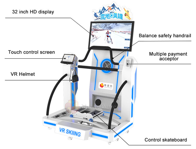 Simulateur de ski 9D VR pour le commerce 3