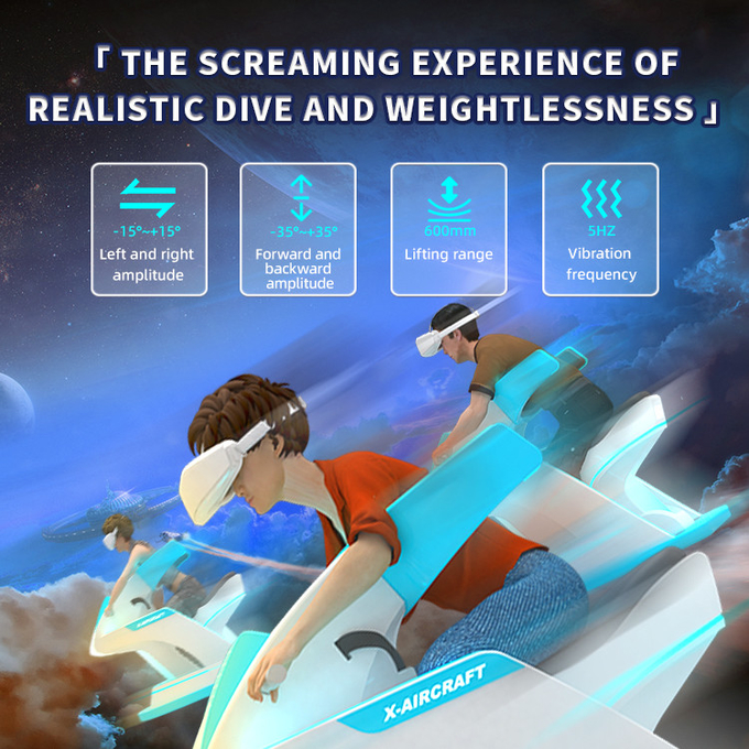 2 sièges VR Flight Simulator Full Sense 9d Jeu de réalité virtuelle Cinéma 3