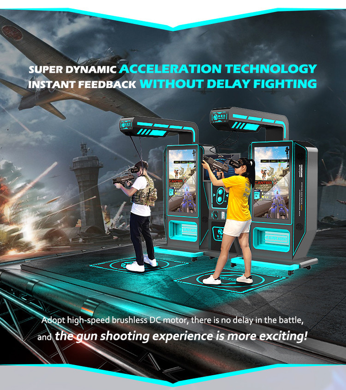 Machine à tirer en réalité virtuelle Machine d'arcade de pistolets 2 joueurs Simulateur de vol 9d Vr 2