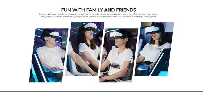 Parque à thème 9d VR Simulateur 4 Joueurs Arcade Machine 9d Vr Chaise Cinéma 1