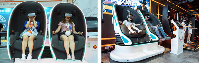 Le parc à thème 9D VR Egg Chair Simulator VR Shark Motion Cinema 2 sièges 3