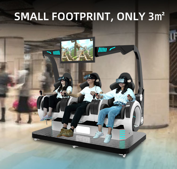 Simulateur de réalité virtuelle à 3 sièges Machine à jeux 5D à fonctionnement de pièce Chaises de cinéma 9D 5