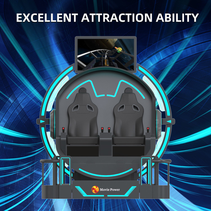 Contrôle intelligent VR 360 cinéma volant 2 sièges 9D VR simulateur de montagnes russes 6