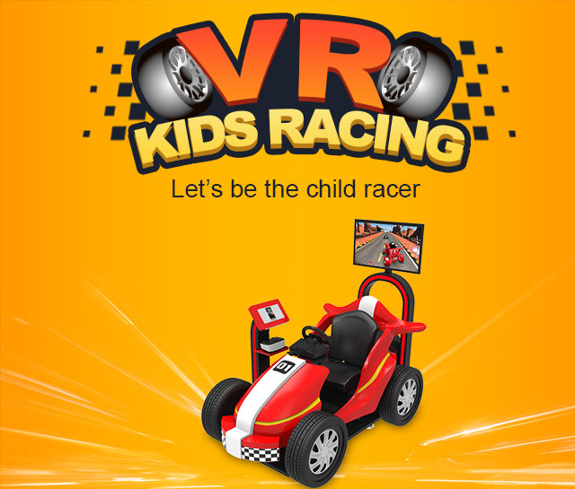 Parcs à thème VR 9D Jeux de course pour enfants Simulateur de pièces de monnaie Operated Car Arcade Machine 0