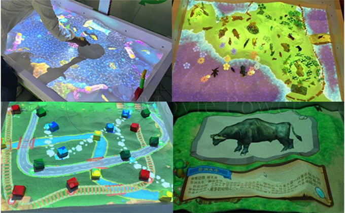 Projection multijoueuse du plancher 3d de terrain de jeu d'enfants de projecteur d'intérieur de l'AR 1