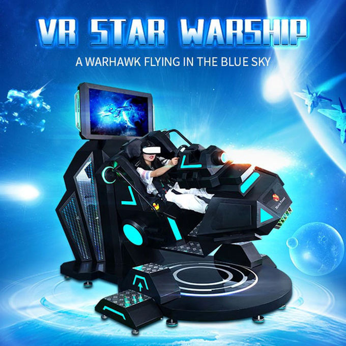 VR Warship 720 Simulateur de vol à rotation Simulateur de vol à 360 degrés de réalité virtuelle 4d 9d 0