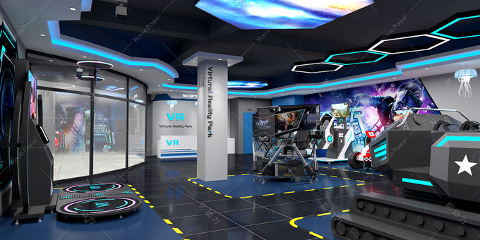 Simulateur interactif de machine de jeu de la réalité virtuelle 9d pour le terrain de jeu d'intérieur 0