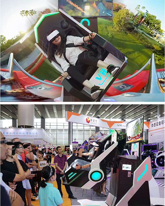 Machine à jetons de jeu de la plate-forme VR de mouvement de Flight Simulator du parc à thème 360 0