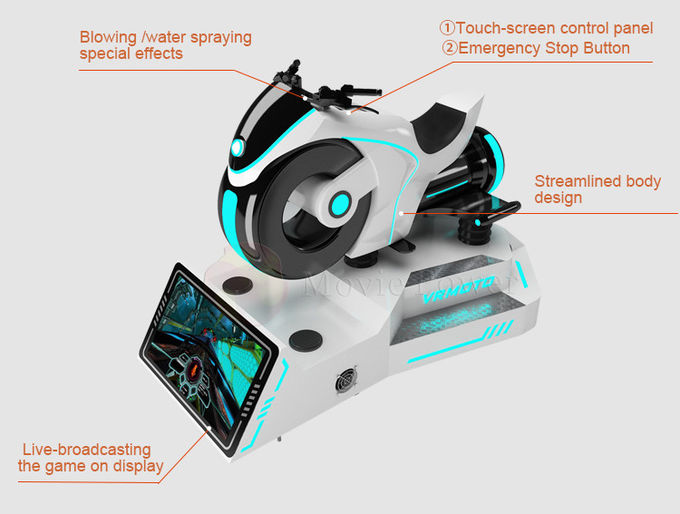 Cinéma superbe de réalité virtuelle du jeu 9d de simulateur de voiture de course de moto de VR 0