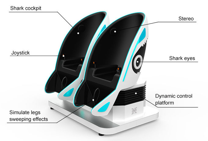 Le produit 2 de parc d'Amusent de réalité virtuelle pose le simulateur de cinéma de chaise de Vr des oeufs 9d 1