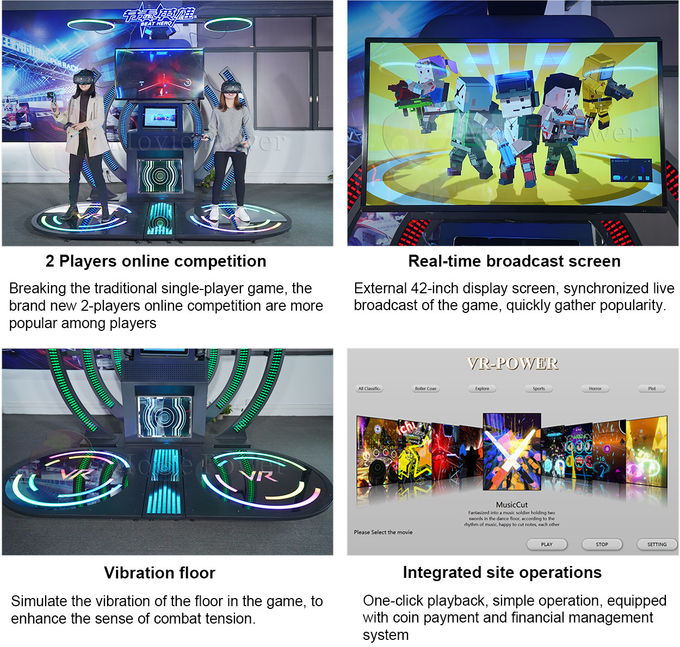 Jeu s'exerçant de danse de musique du vol VR d'Arcade Machine Interactive Full Motion de simulateur de musique 4