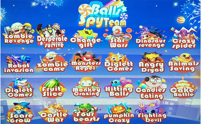 Équipement interactif de jeu de boule de Zorbing de piscine de boule de parc à thème d'enfants de projecteur de divertissement d'enfants 1
