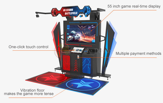 Jeux de tir VR de bataille infinie Jeu de tir multijoueur 9d Simulateur de fusil Jeu d'arcade pour commercial 2