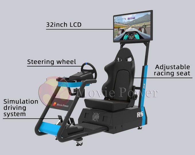 Équipement hydraulique 0.5KW de conducteur de voiture de simulateur de course de VR de petit jeu à la maison 2