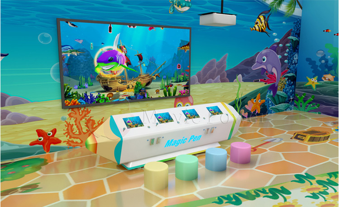 Mur interactif d'intérieur de médias de simulateur de peinture de jet de réalité virtuelle montrer les jeux de dessin 0