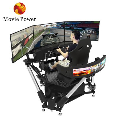 Simulateur de conduite portable à 3 écrans 6 DOF Cars de course Arcade Dynamic Motion Drive Equipement