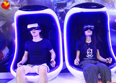 Divertissement d'intérieur de montagnes russes des doubles sièges VR de simulateur d'oeufs de la magie 9D VR