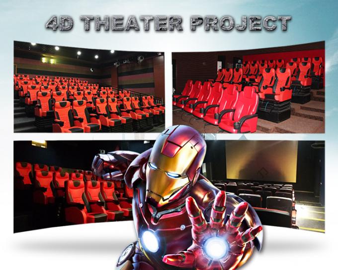 Sièges innovateurs de mouvement de sensations fortes de salle de cinéma de montagnes russes du projet 4D 0