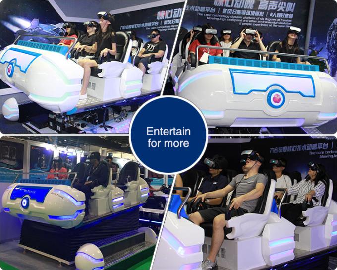 Le tour 6 Seater de mouvement du simulateur 9D de cinéma de réalité virtuelle gagnent plus d'argent 0